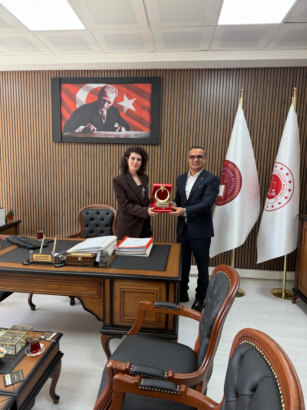 Resul Taşkın’dan Kahta Adalet Komisyonu Başkanı Birsen Ergezen’e Ziyaret